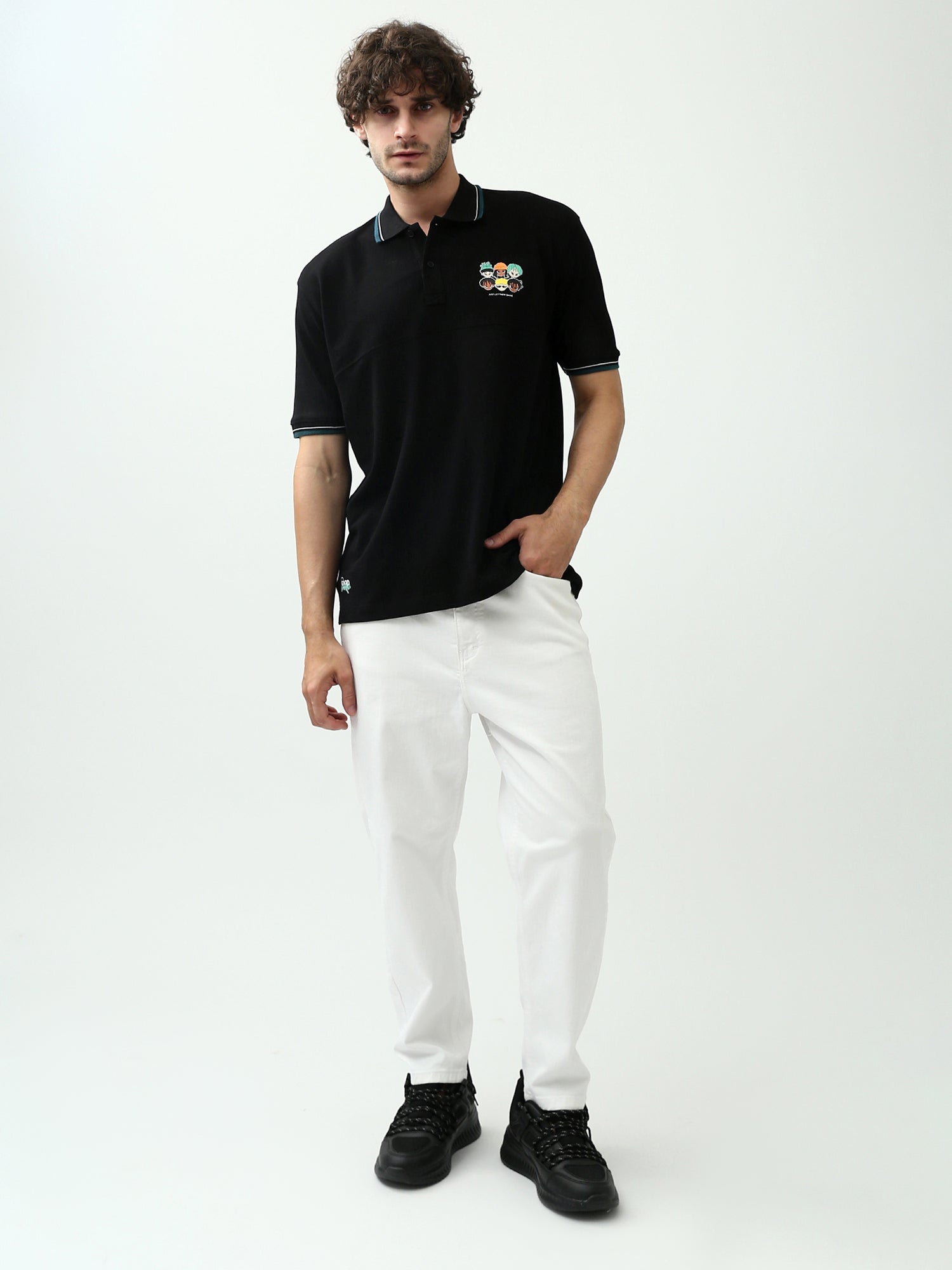 Polo Homme – Imprimé ‘Sunpoint’ avec Design Unique – POS24SPPR21838TM1
