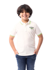 Polo pour garçon blanc avec des détails distinctifs - POS24SPPR21841TB1