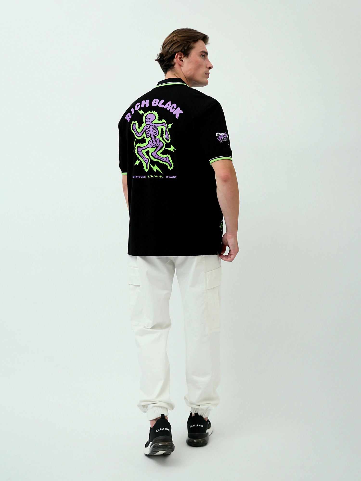 Polo pour homme à manches courtes - Design moderne avec impression et logo - POS24SPPR21844TM1