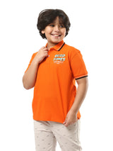 T-shirt polo garçon imprimé au design jeune et moderne – POS24SPPR21845TB1