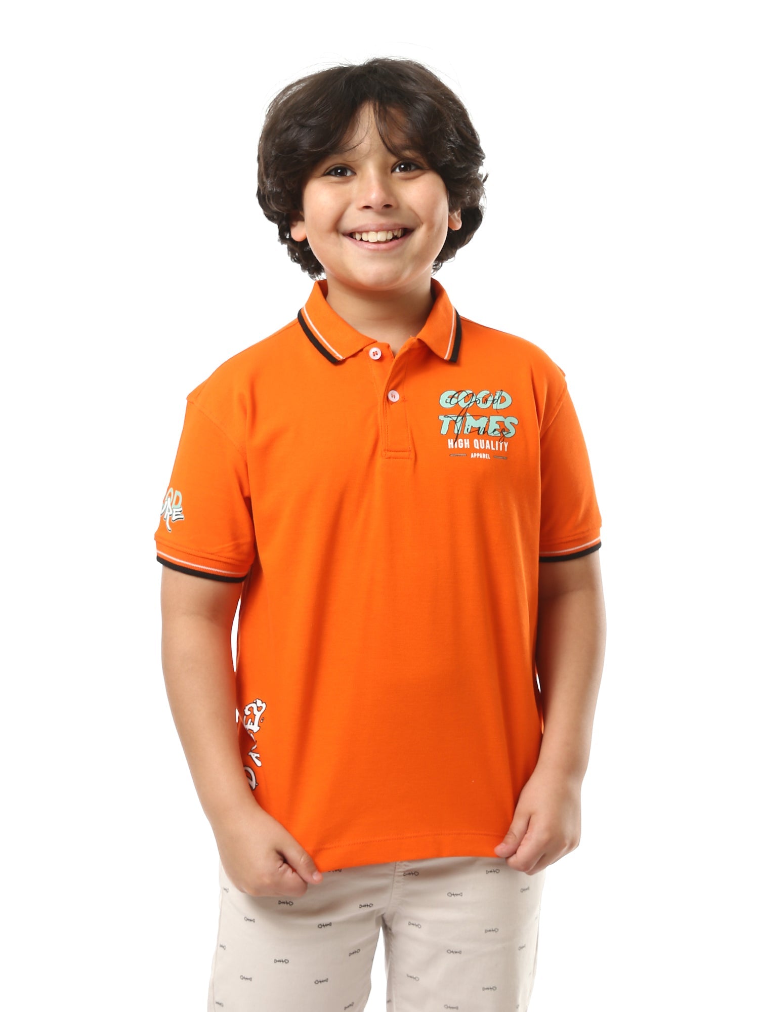 Polo pour garçon imprimé au design jeune et moderne - POS24SPPR21845TB1