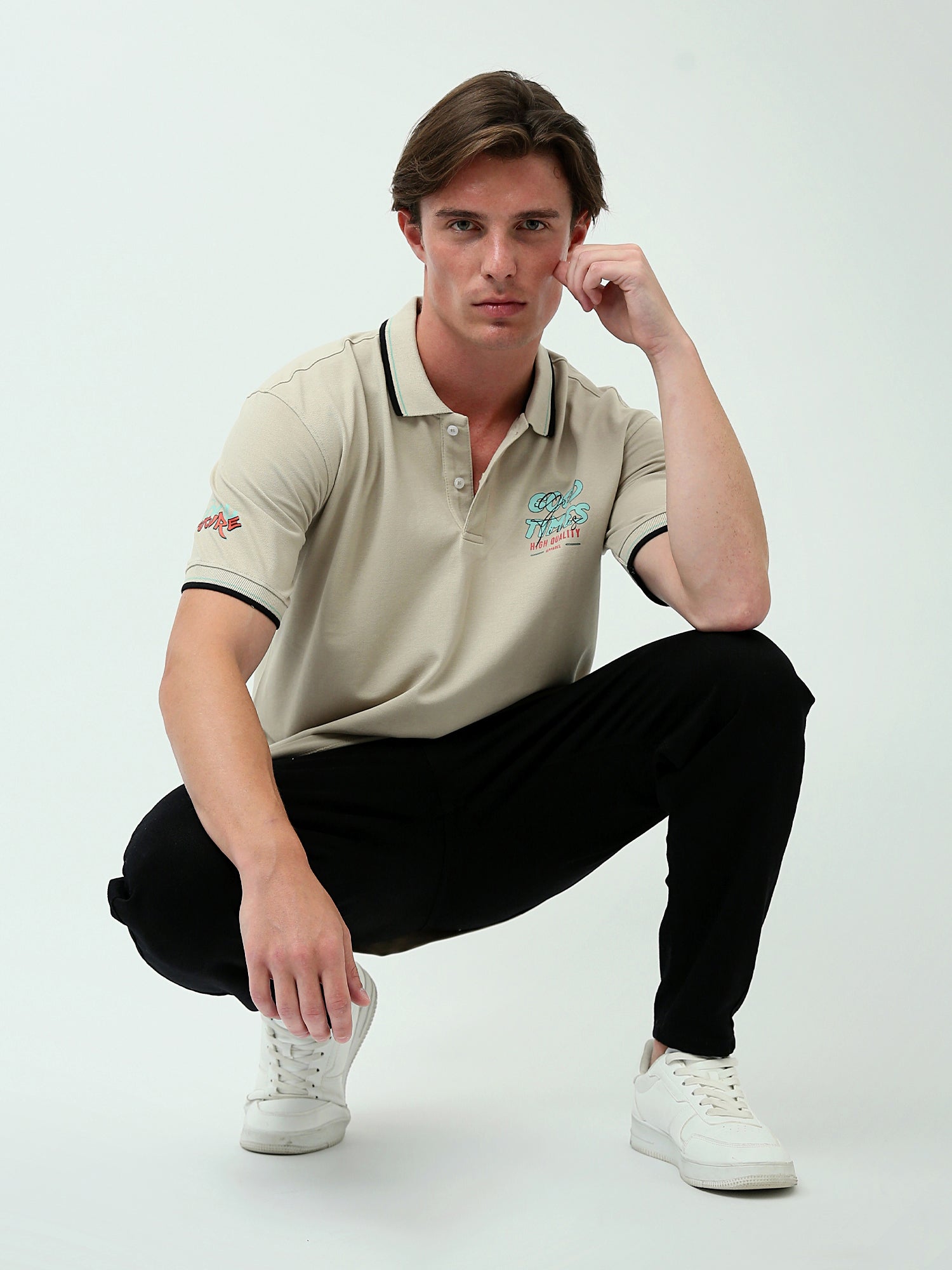 Polo pour homme imprimé au design jeune et distinctif - POS24SPPR21845TM1