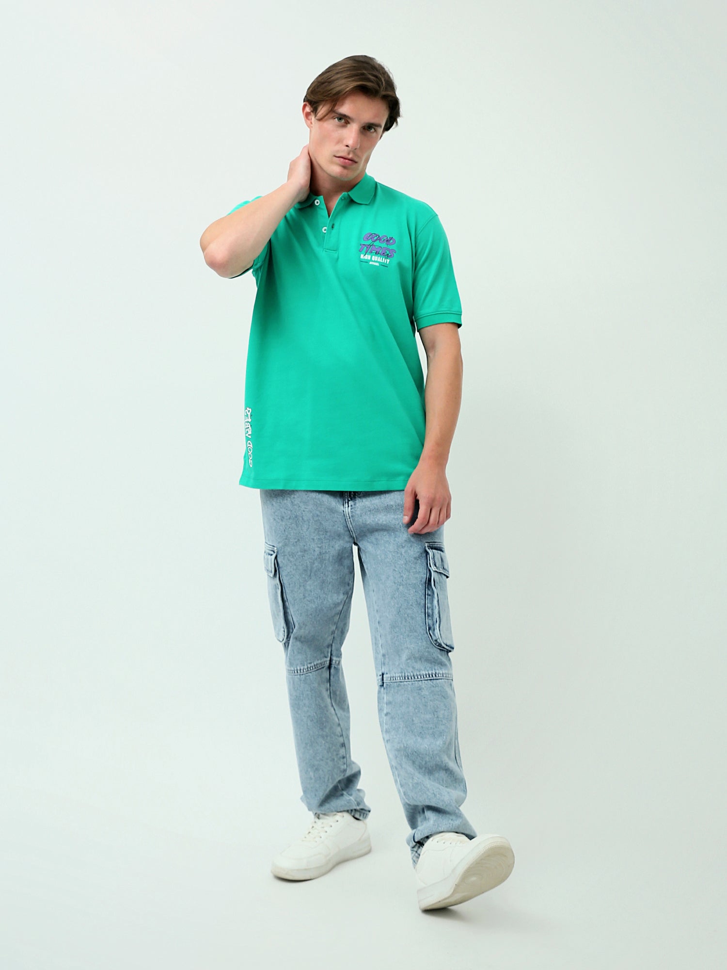 Polo pour homme imprimé au design jeune et distinctif - POS24SPPR21845TM1