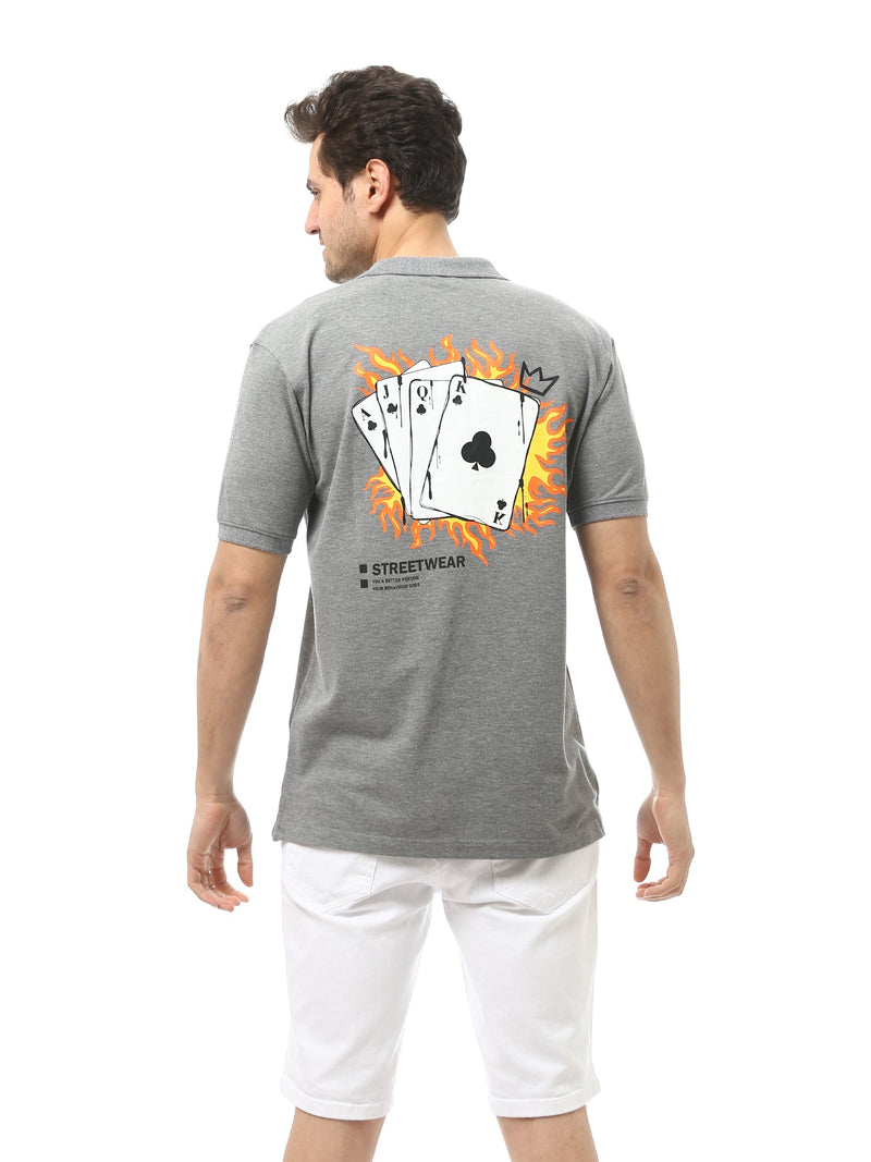 Polo pour homme imprimé au design moderne et jeune - POS24SPPR21849TM1