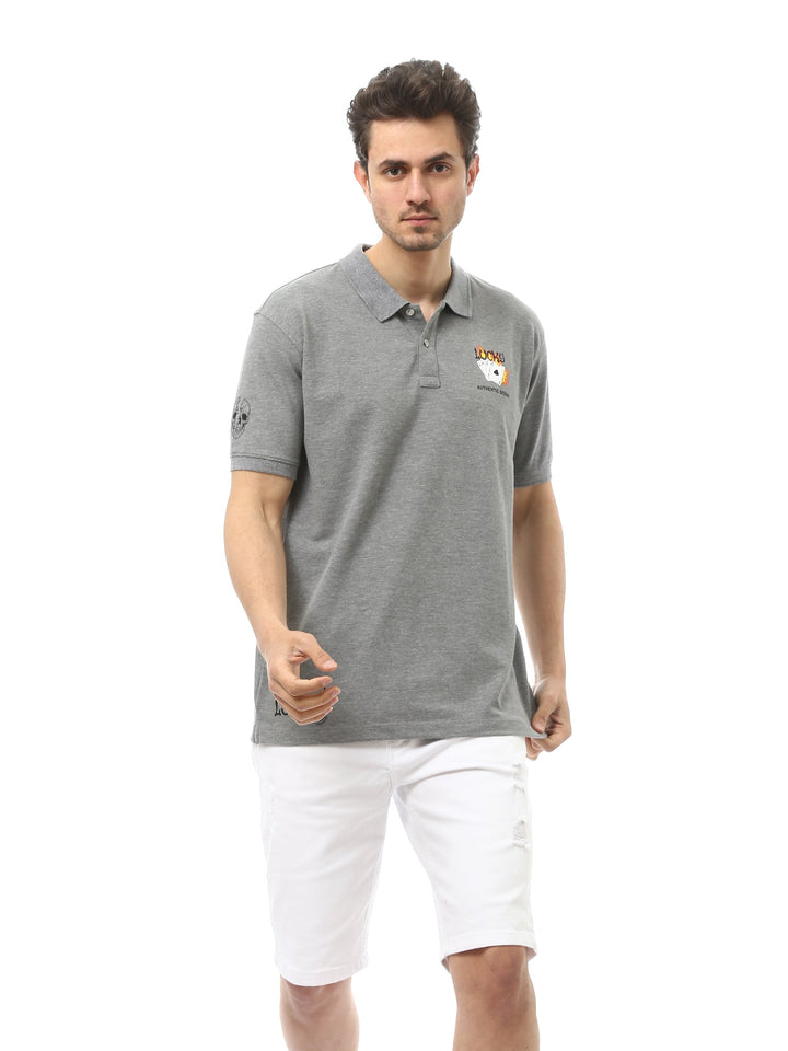 Polo pour homme imprimé au design moderne et jeune - POS24SPPR21849TM1