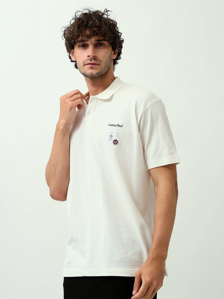 Polo Homme Oversize en Piqué avec Broderie Poitrine - POS24SPPR21905TM1