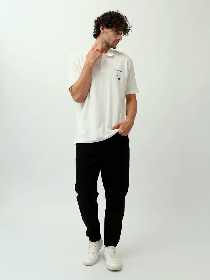 Polo Homme Oversize en Piqué avec Broderie Poitrine - POS24SPPR21905TM1