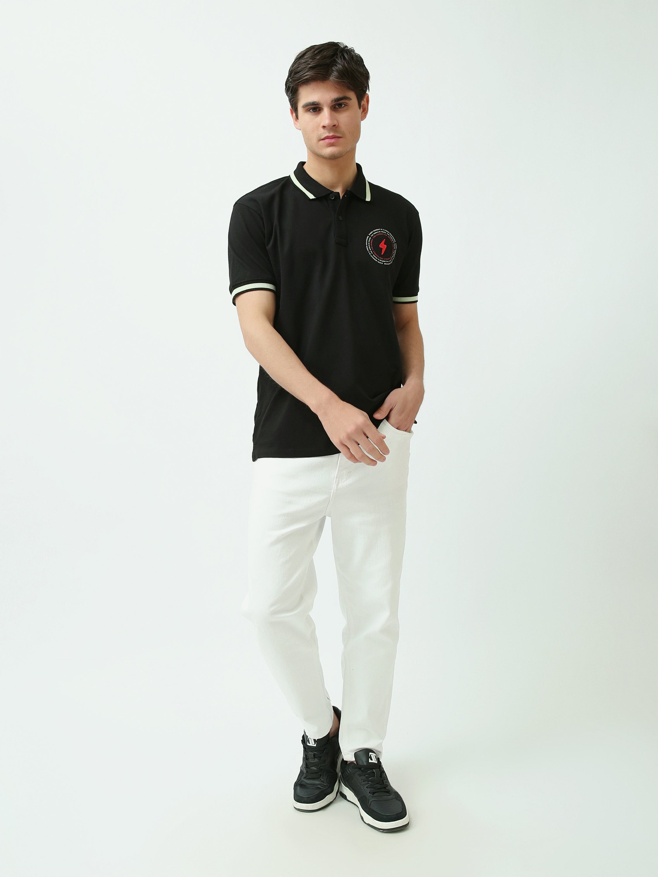 Polo homme manches courtes brodé – Style élégant et moderne - POS24SPPR21917TM1