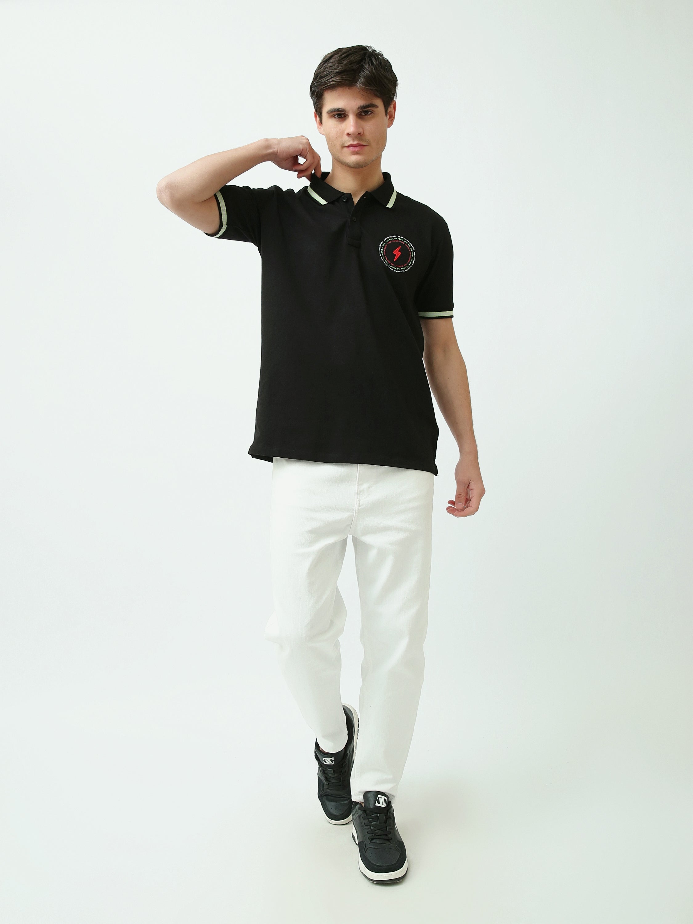 Polo homme manches courtes brodé – Style élégant et moderne - POS24SPPR21917TM1