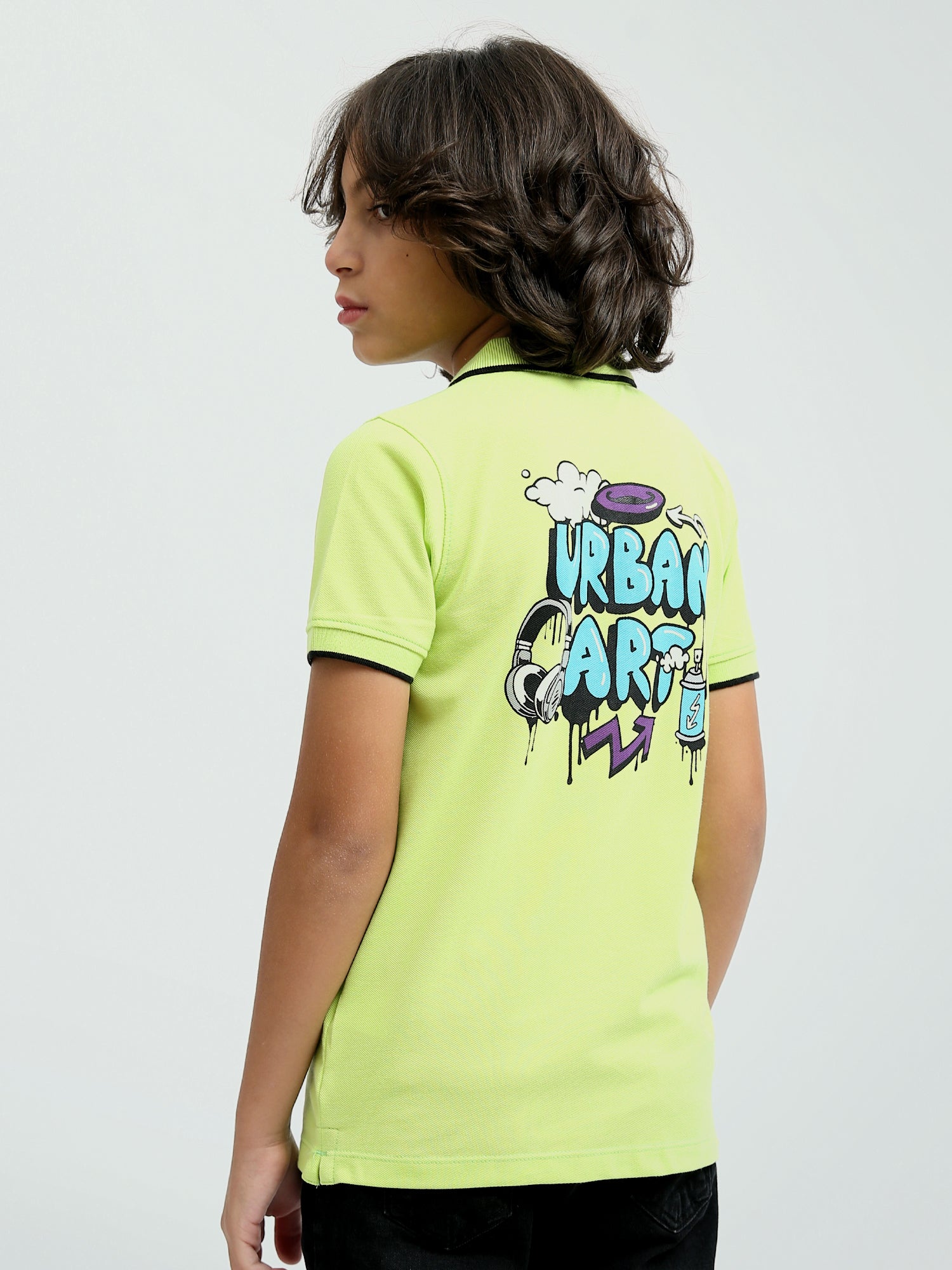 Polo enfant avec imprimé artistique et design moderne – POS24SPPR31277TB1