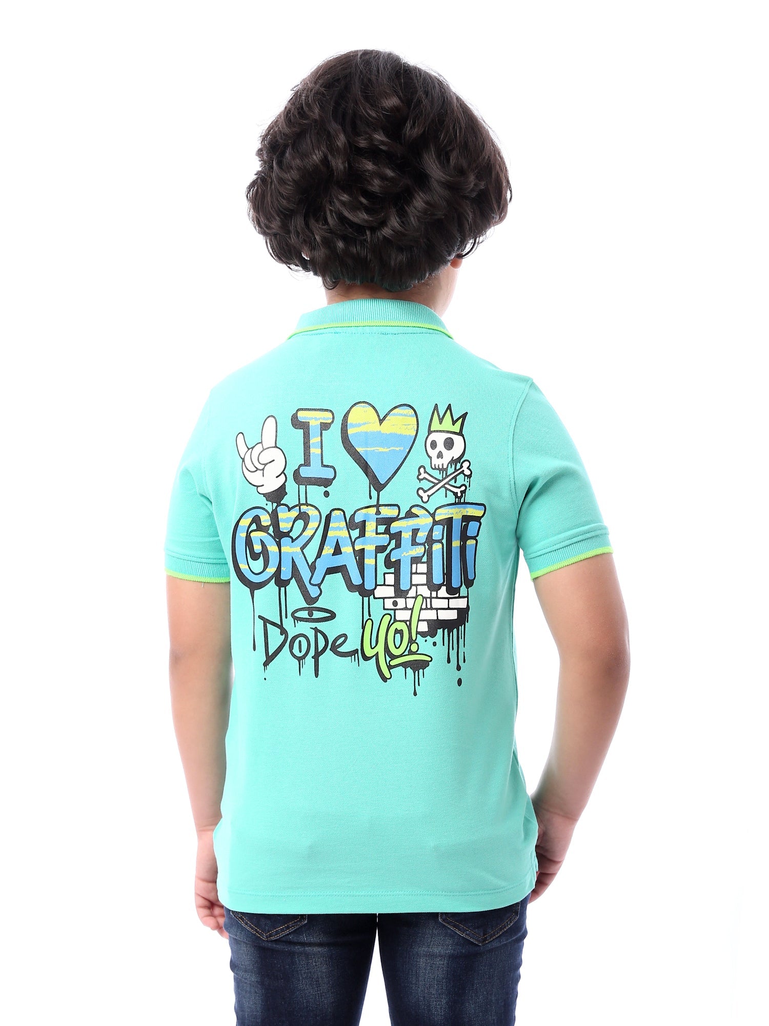 <tc>Polo pour garçons en turquoise - POS24SPPR31279TB1</tc>