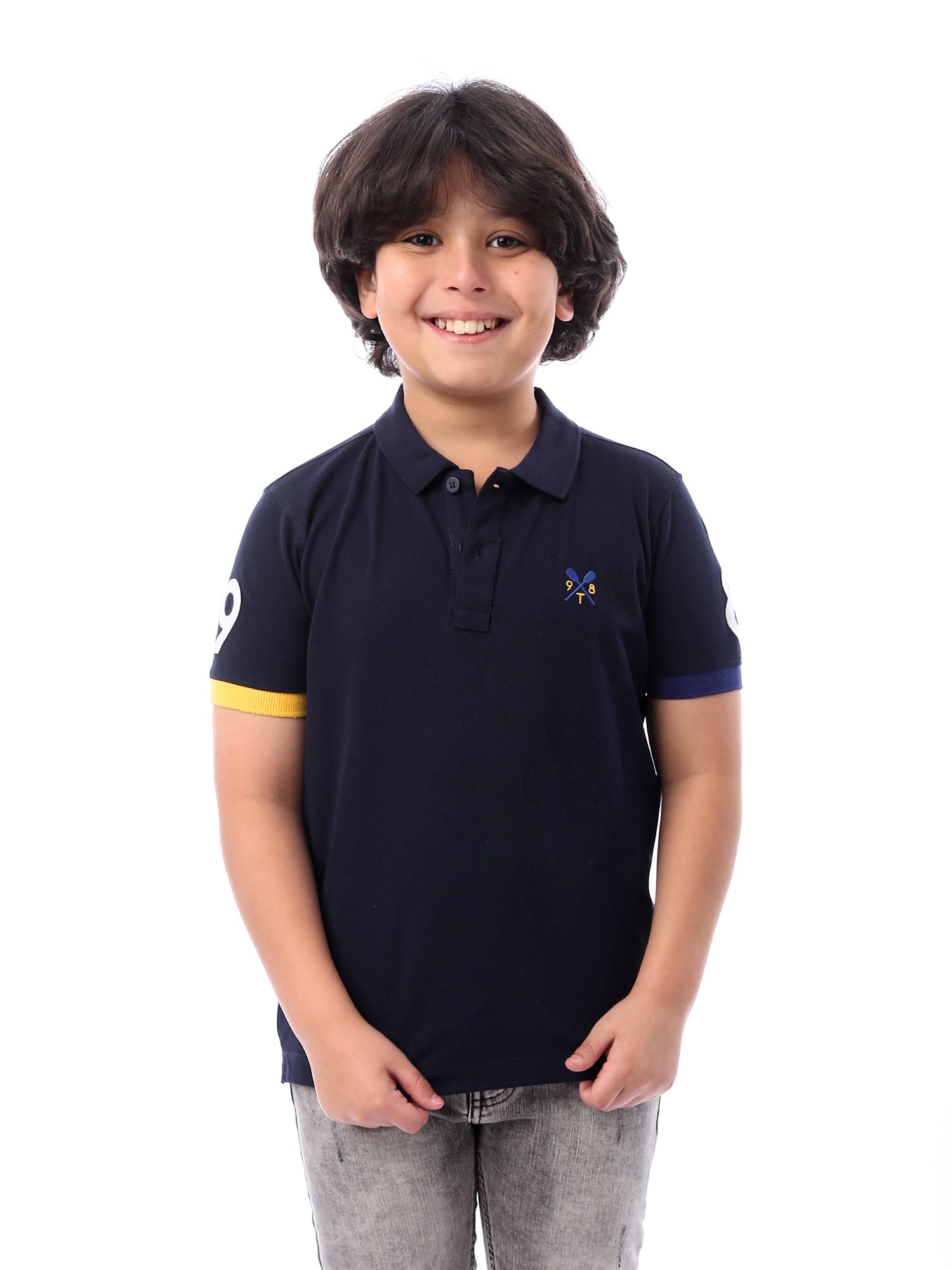 T-shirt polo pour garçon aux couleurs distinctives -POS24SPPR31286TB1