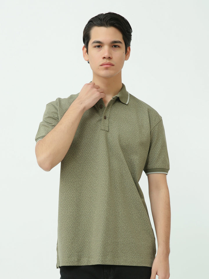 Polo homme imprimé manches courtes – Style casual chic - POS25SAPR21000TM1