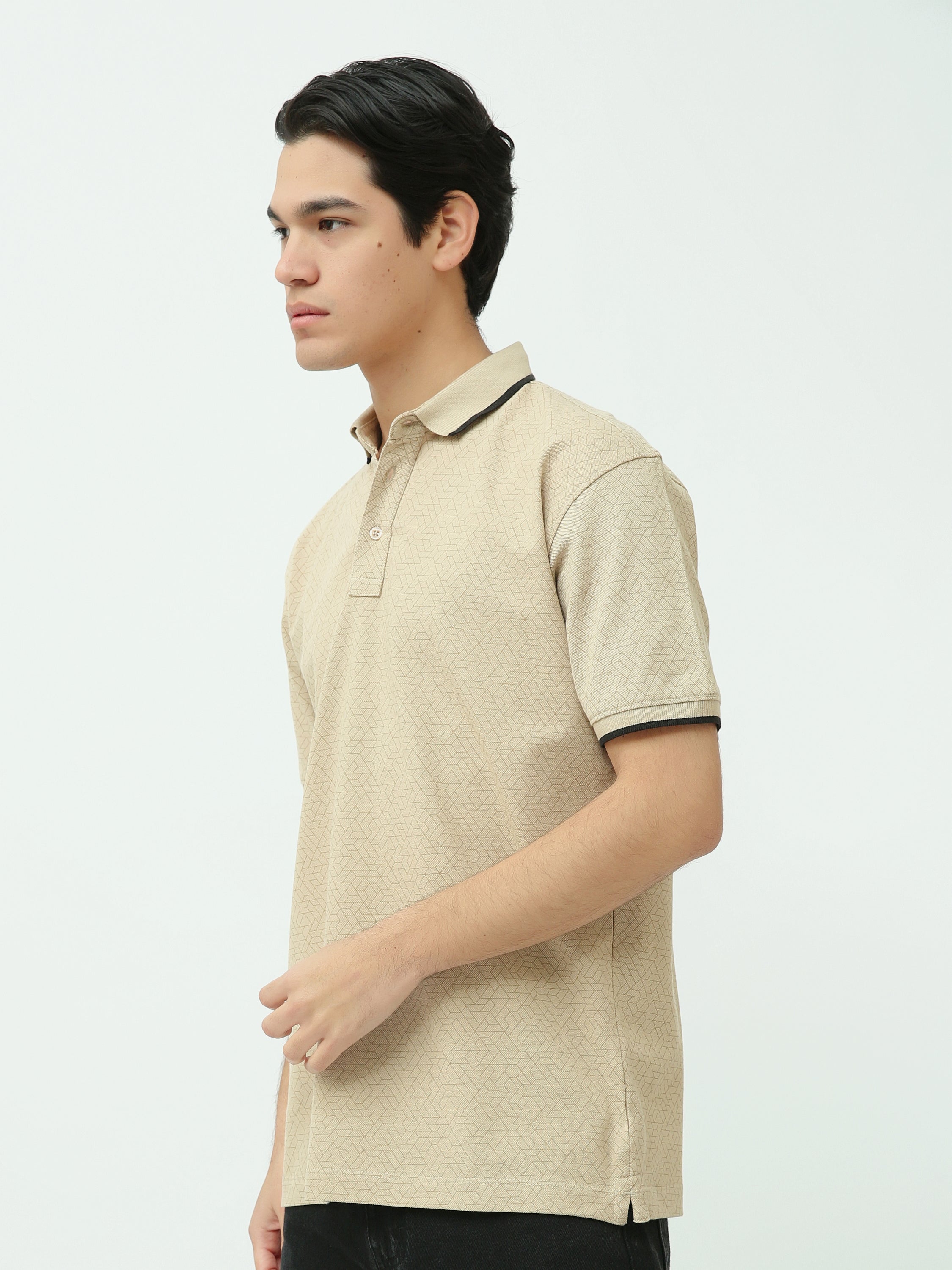Polo homme imprimé manches courtes – Style casual chic - POS25SAPR21000TM1