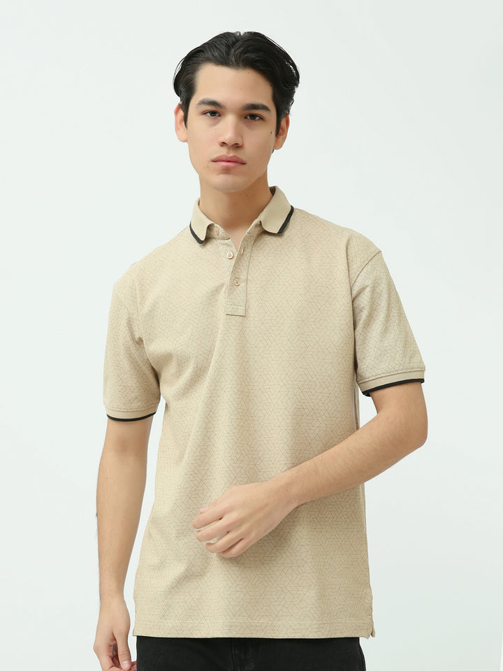 Polo homme imprimé manches courtes – Style casual chic - POS25SAPR21000TM1