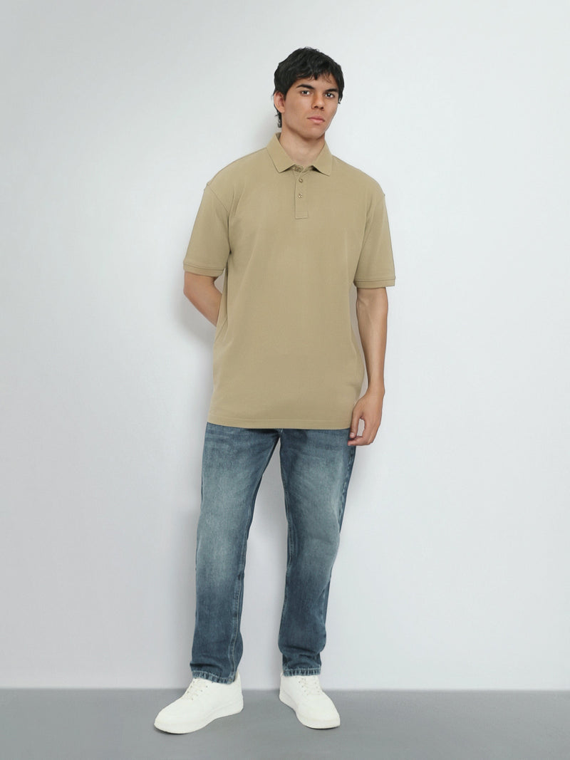 Polo Homme Oversize Uni à Manches Courtes - POS25SBPR21951TM1