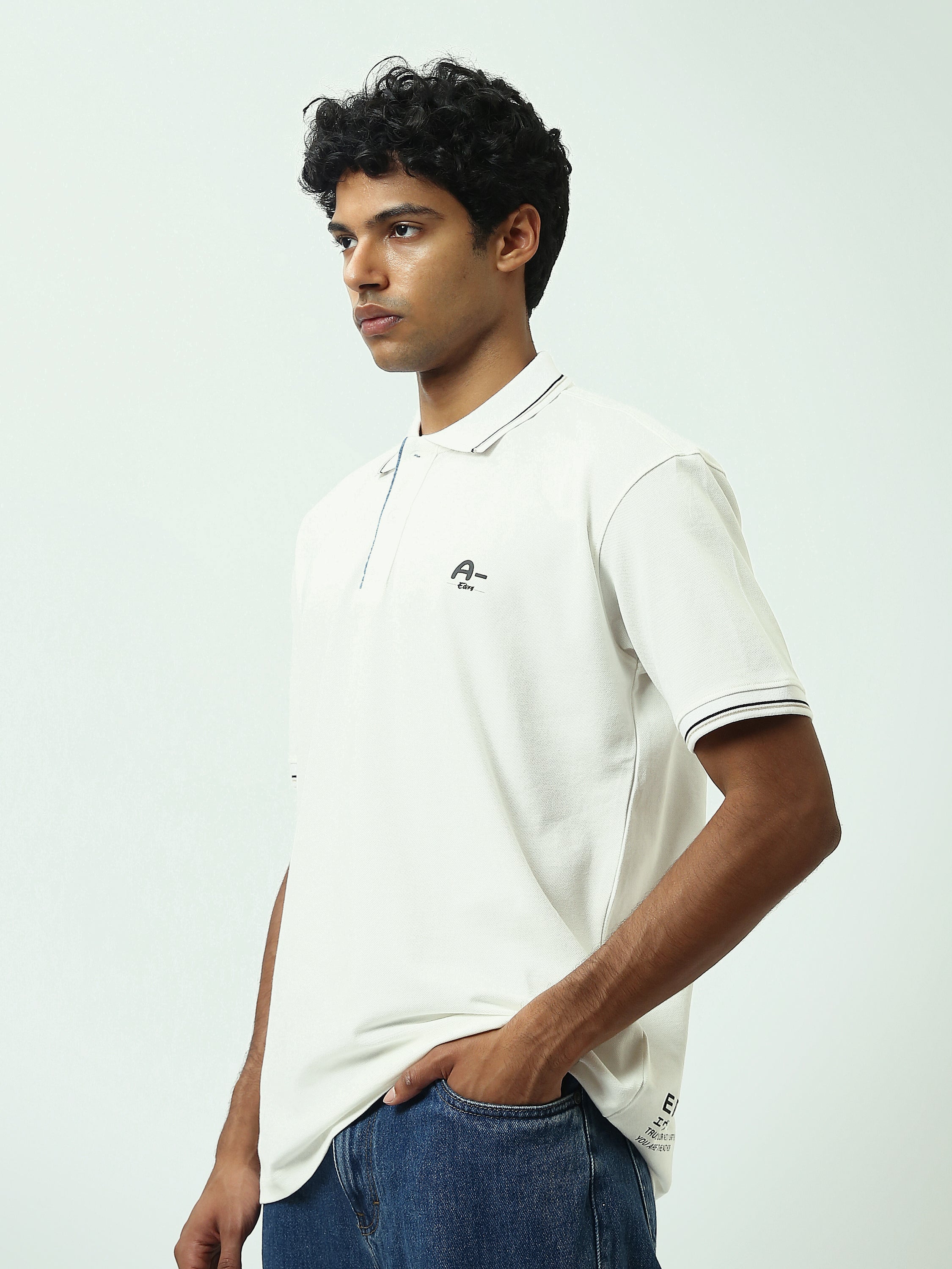 Polo Homme à Manches Courtes avec Détails Contrastés - POS25SEPR21032TM1