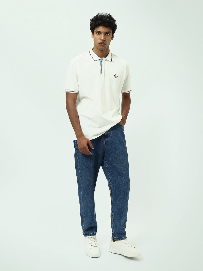 Polo Homme à Manches Courtes avec Détails Contrastés - POS25SEPR21032TM1