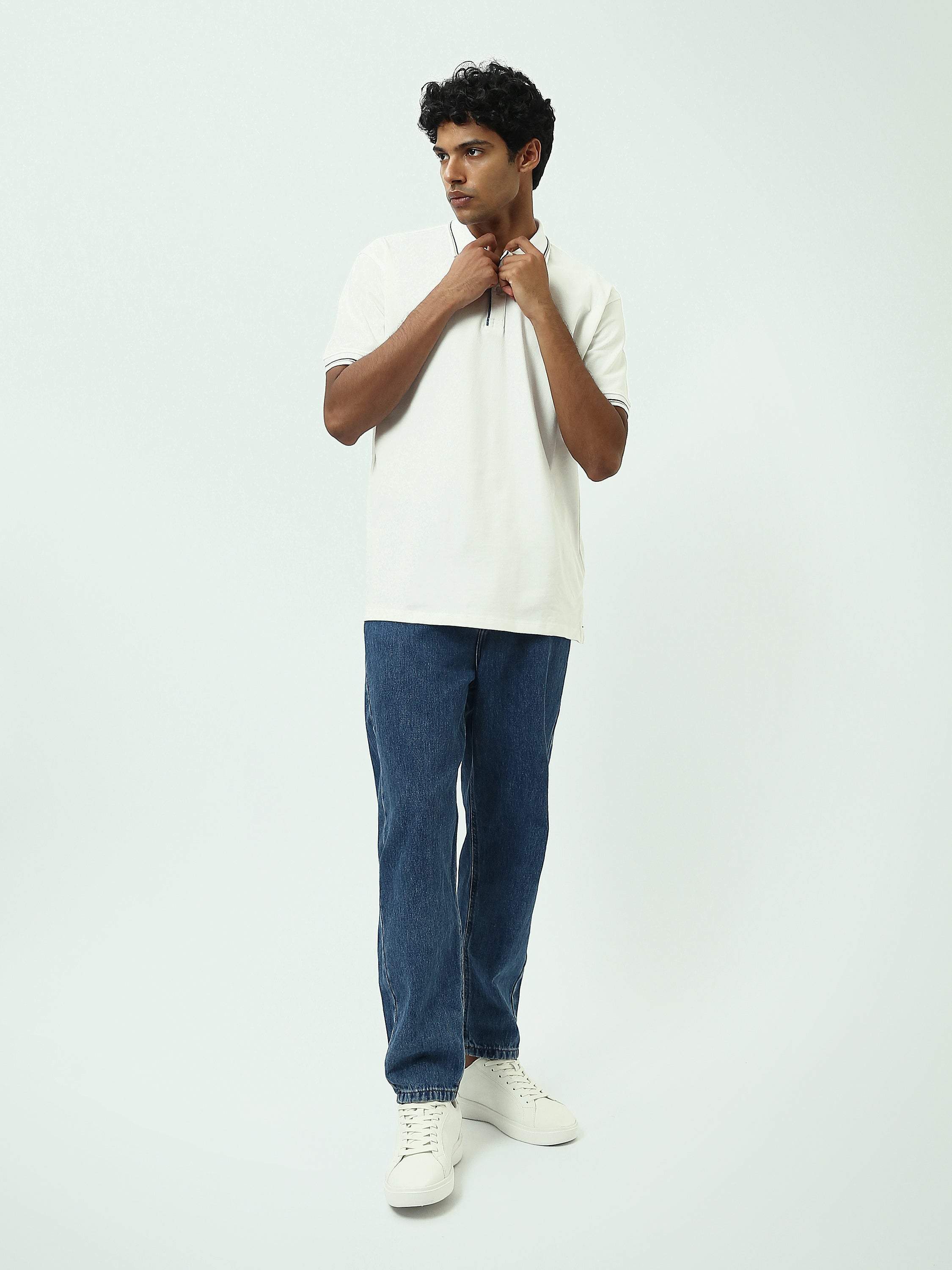 Polo Homme à Manches Courtes avec Détails Contrastés - POS25SEPR21032TM1