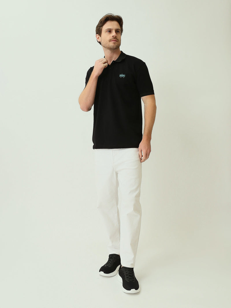 Polo Homme Classique à Manches Courtes avec Logo Brodé - POS25SEPR21061TM1