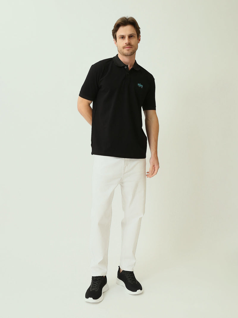 Polo Homme Classique à Manches Courtes avec Logo Brodé - POS25SEPR21061TM1