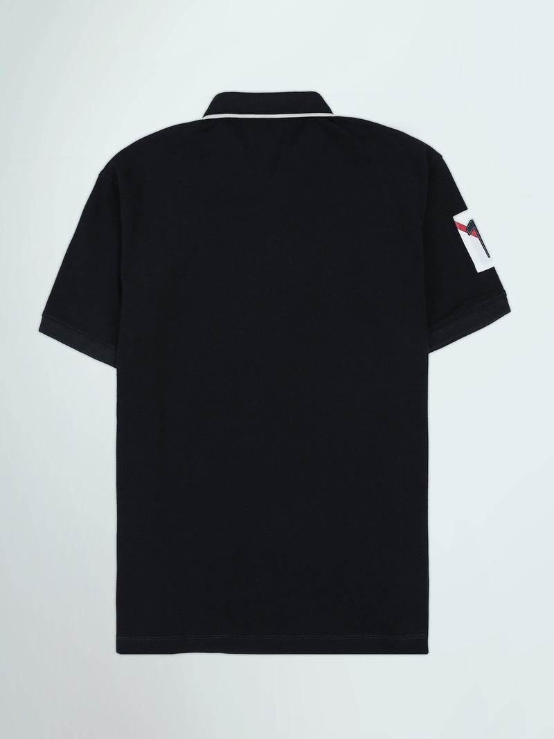 Polo Homme à Imprimé Nautique et Col Contrasté - POS25SEPR21067TM1