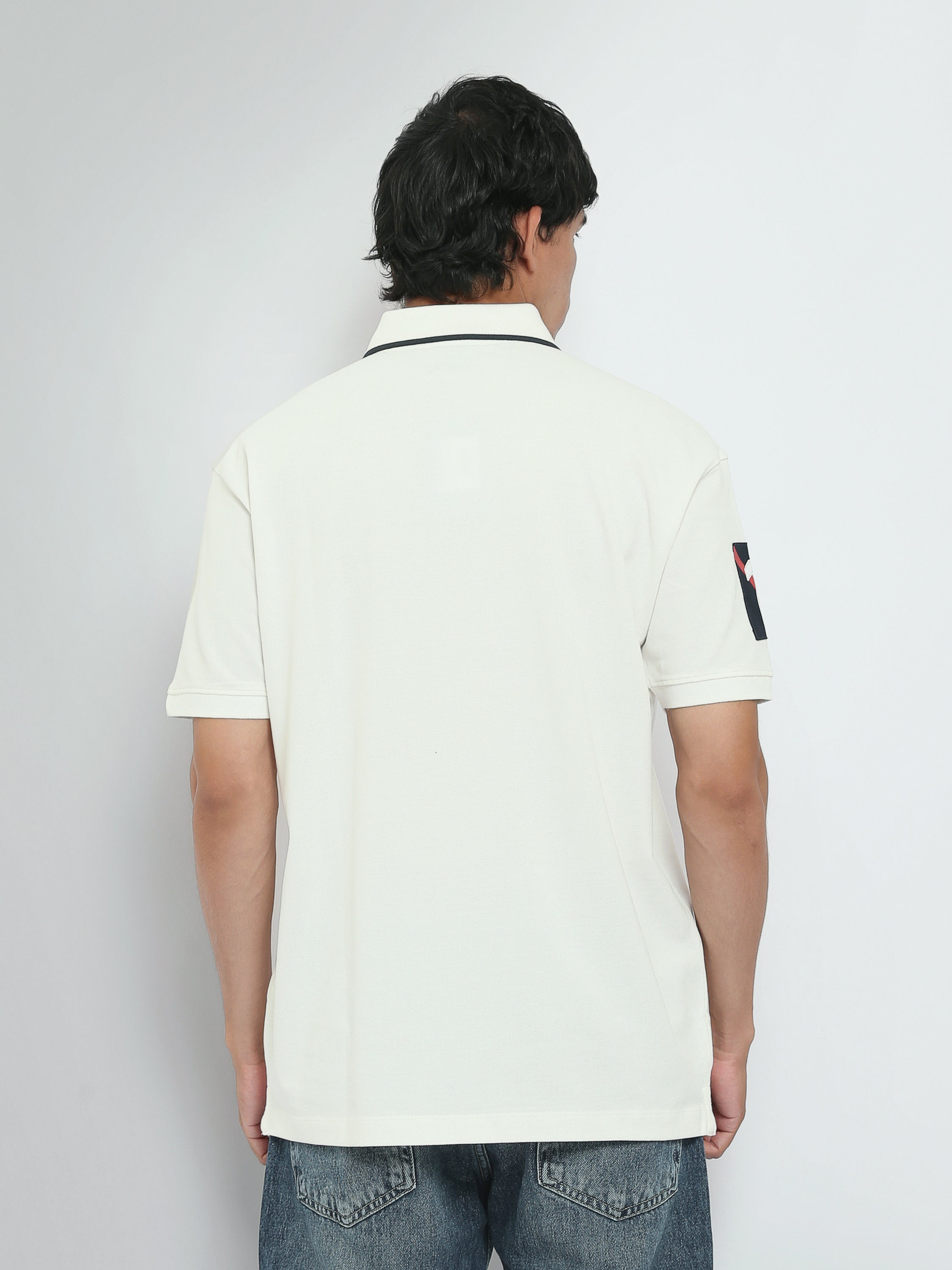 Polo Homme à Imprimé Nautique et Col Contrasté - POS25SEPR21067TM1