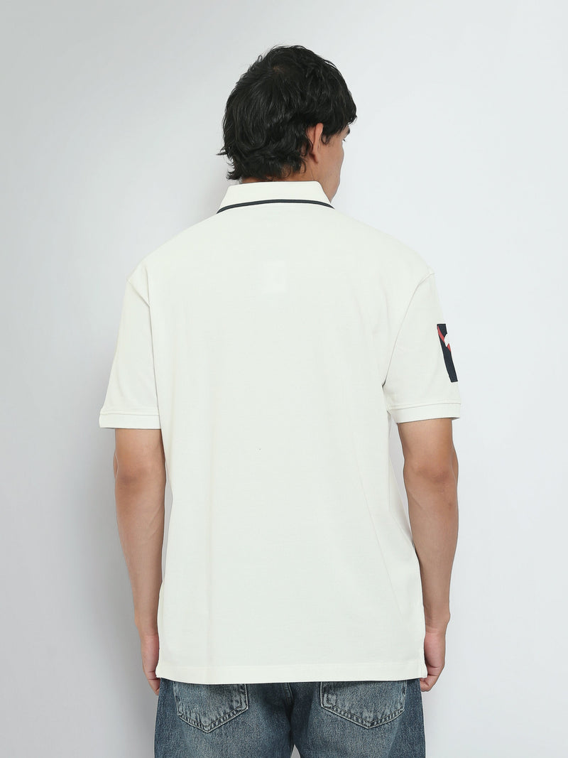 Polo Homme à Imprimé Nautique et Col Contrasté - POS25SEPR21067TM1
