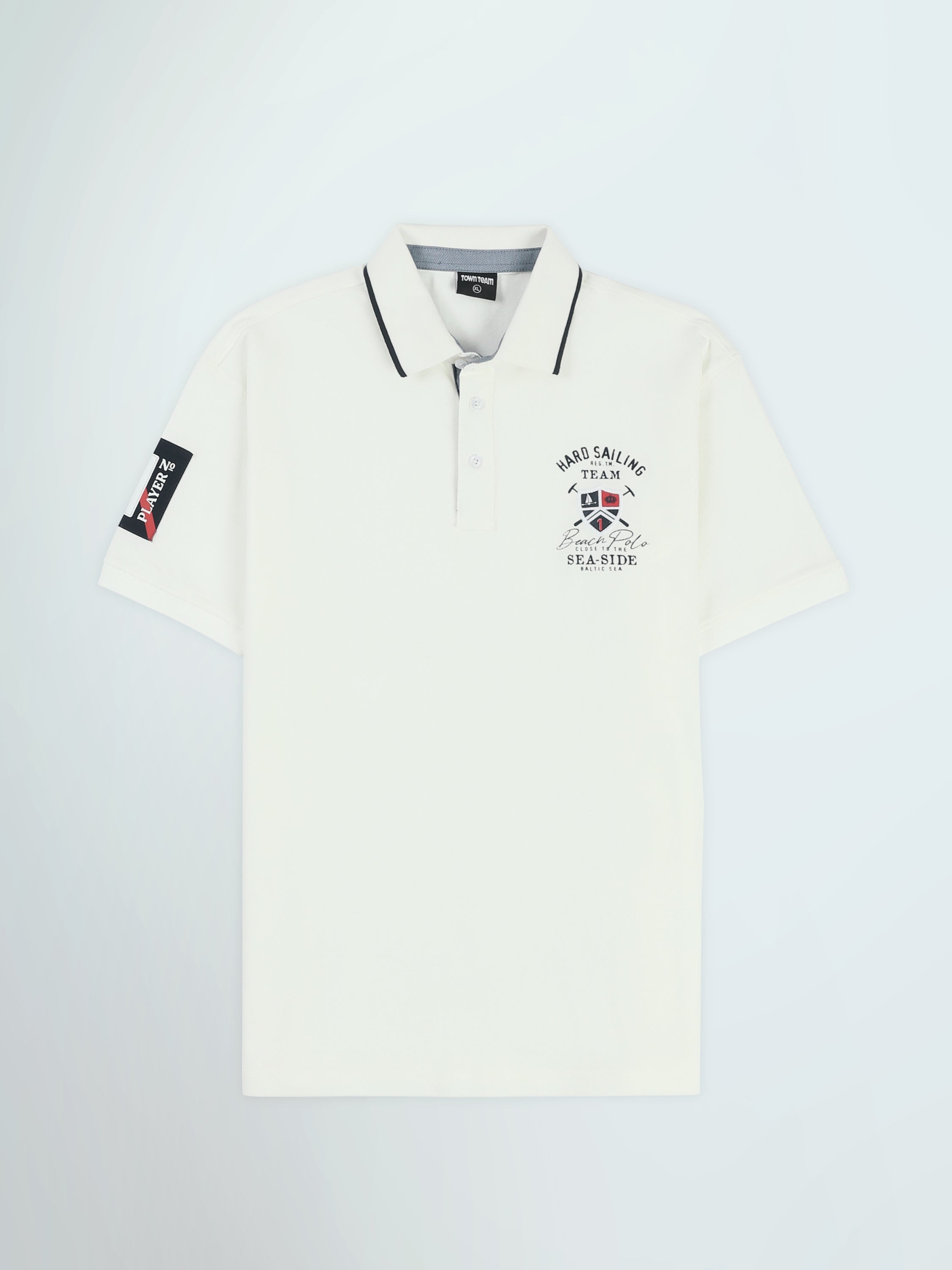 Polo Homme à Imprimé Nautique et Col Contrasté - POS25SEPR21067TM1