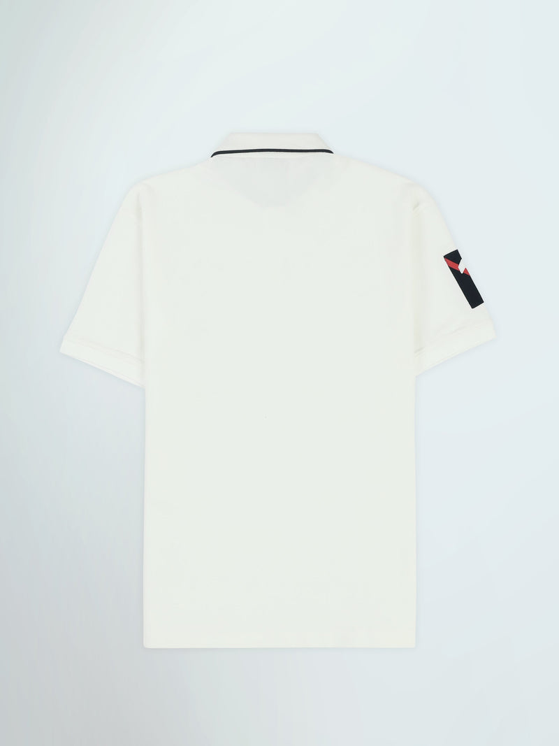 Polo Homme à Imprimé Nautique et Col Contrasté - POS25SEPR21067TM1