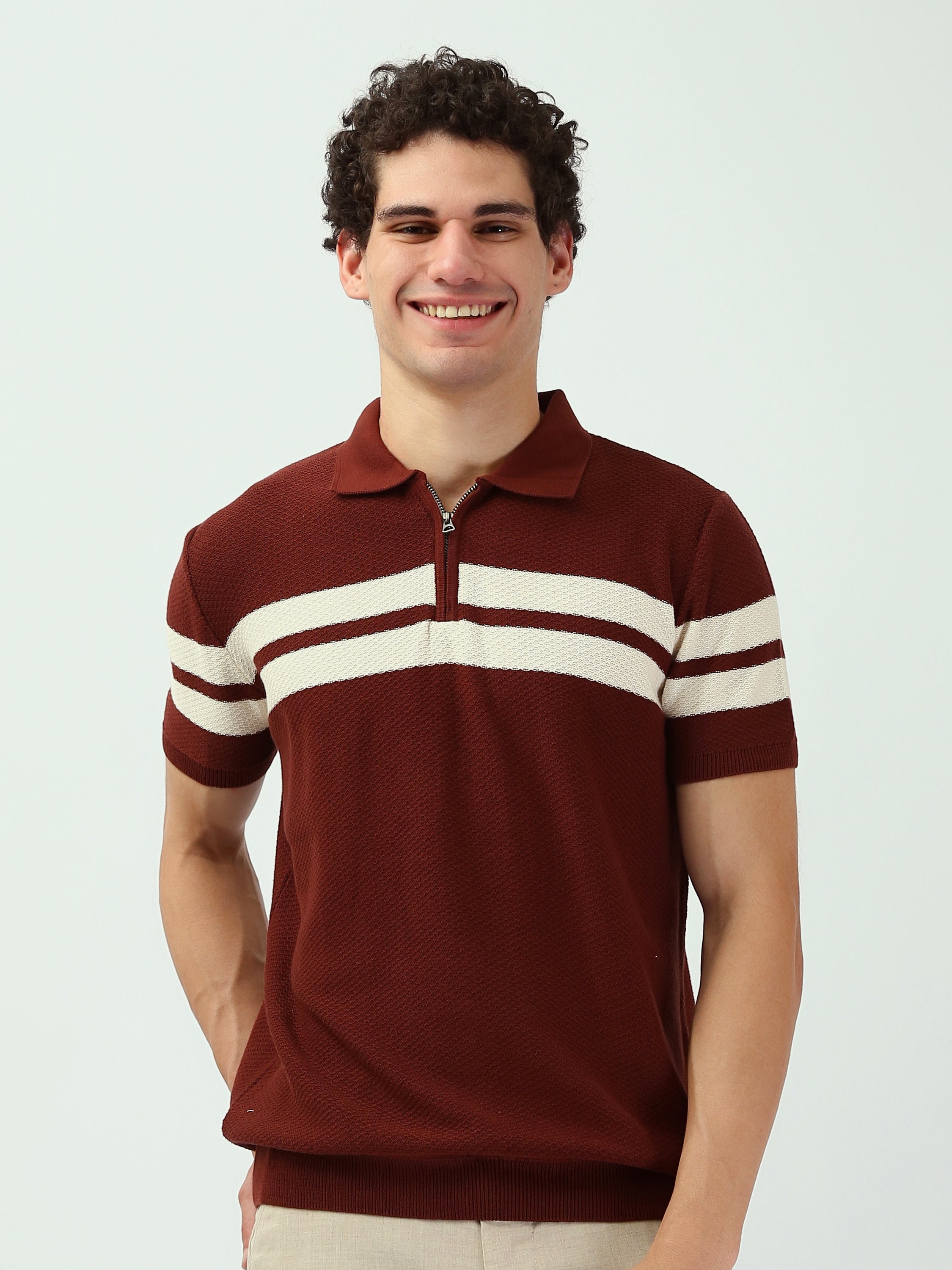 Polo Homme à Rayures – Élégance et Confort - POS25SKMR21883TM1