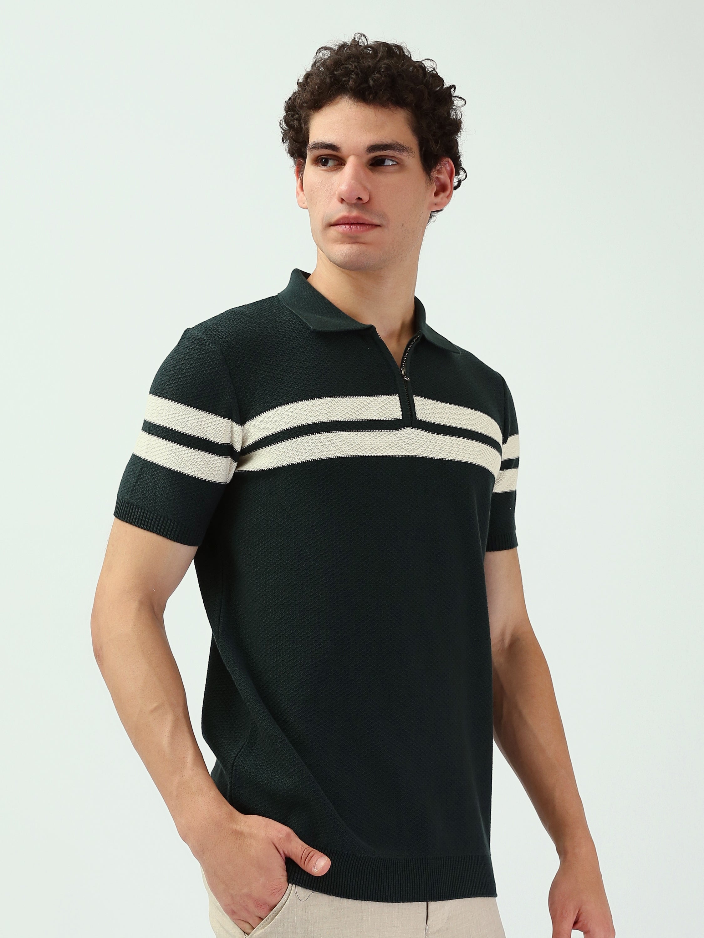 Polo Homme à Rayures – Élégance et Confort - POS25SKMR21883TM1