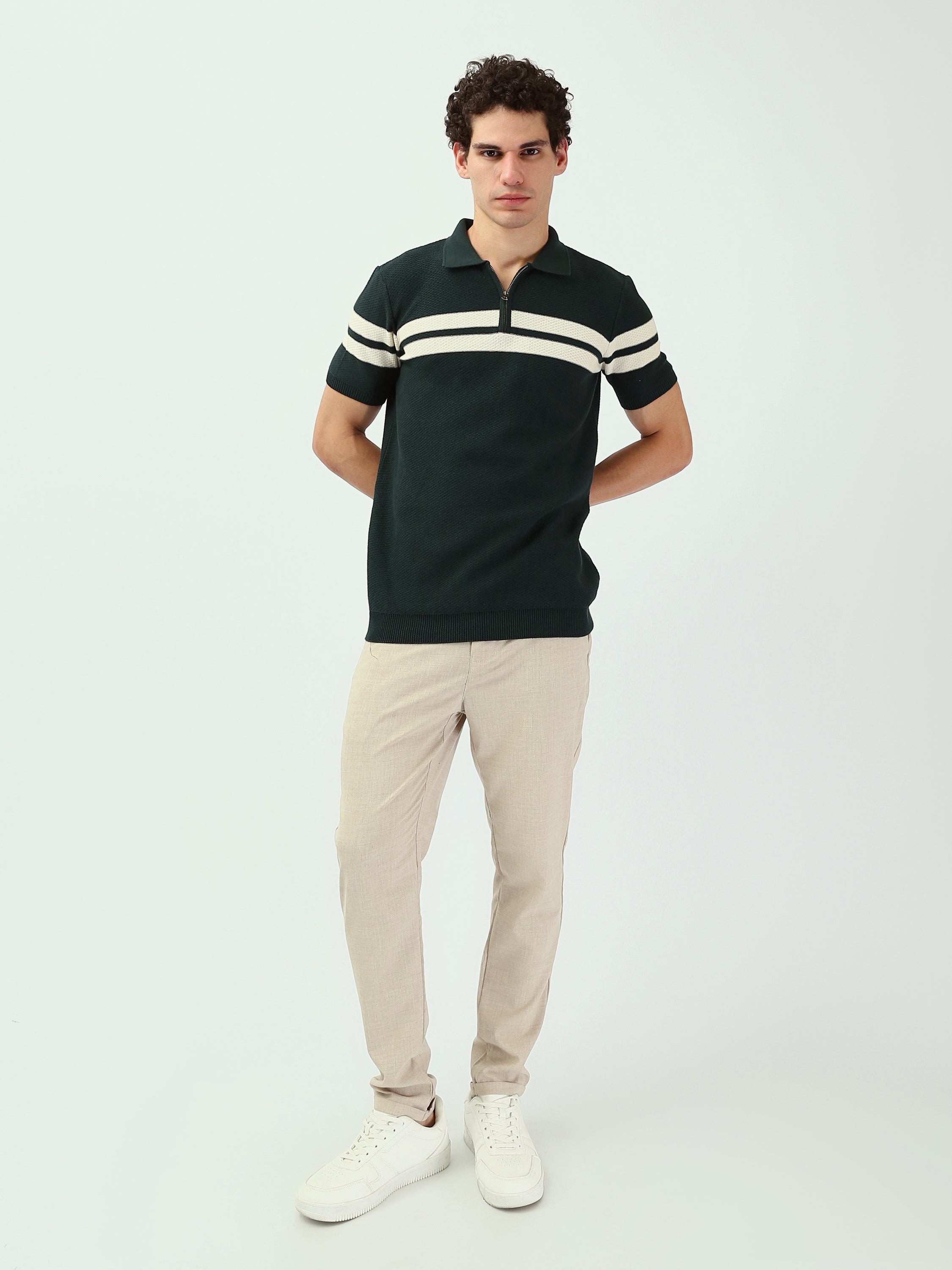 Polo Homme à Rayures – Élégance et Confort - POS25SKMR21883TM1