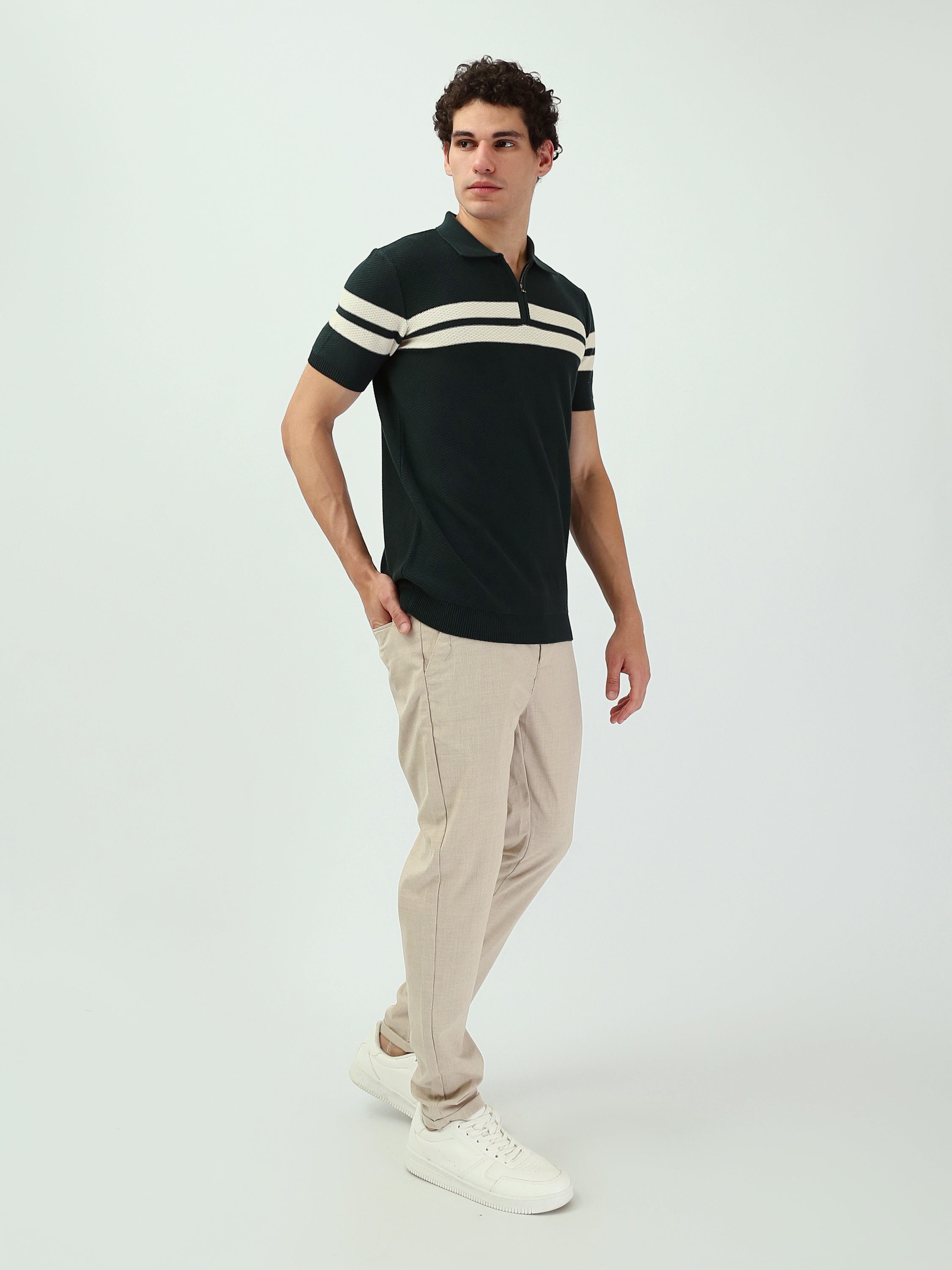 Polo Homme à Rayures – Élégance et Confort - POS25SKMR21883TM1