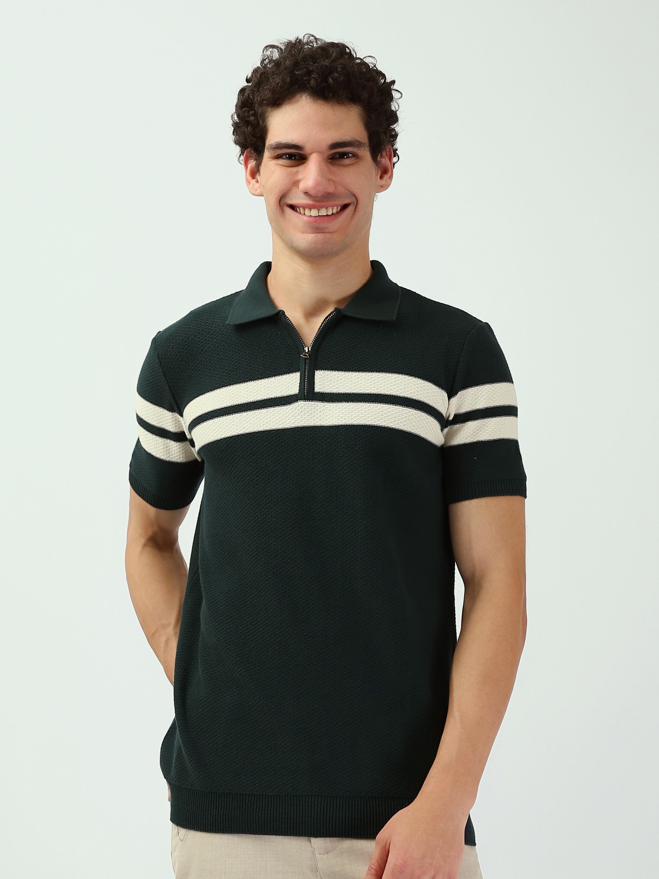 Polo Homme à Rayures – Élégance et Confort - POS25SKMR21883TM1