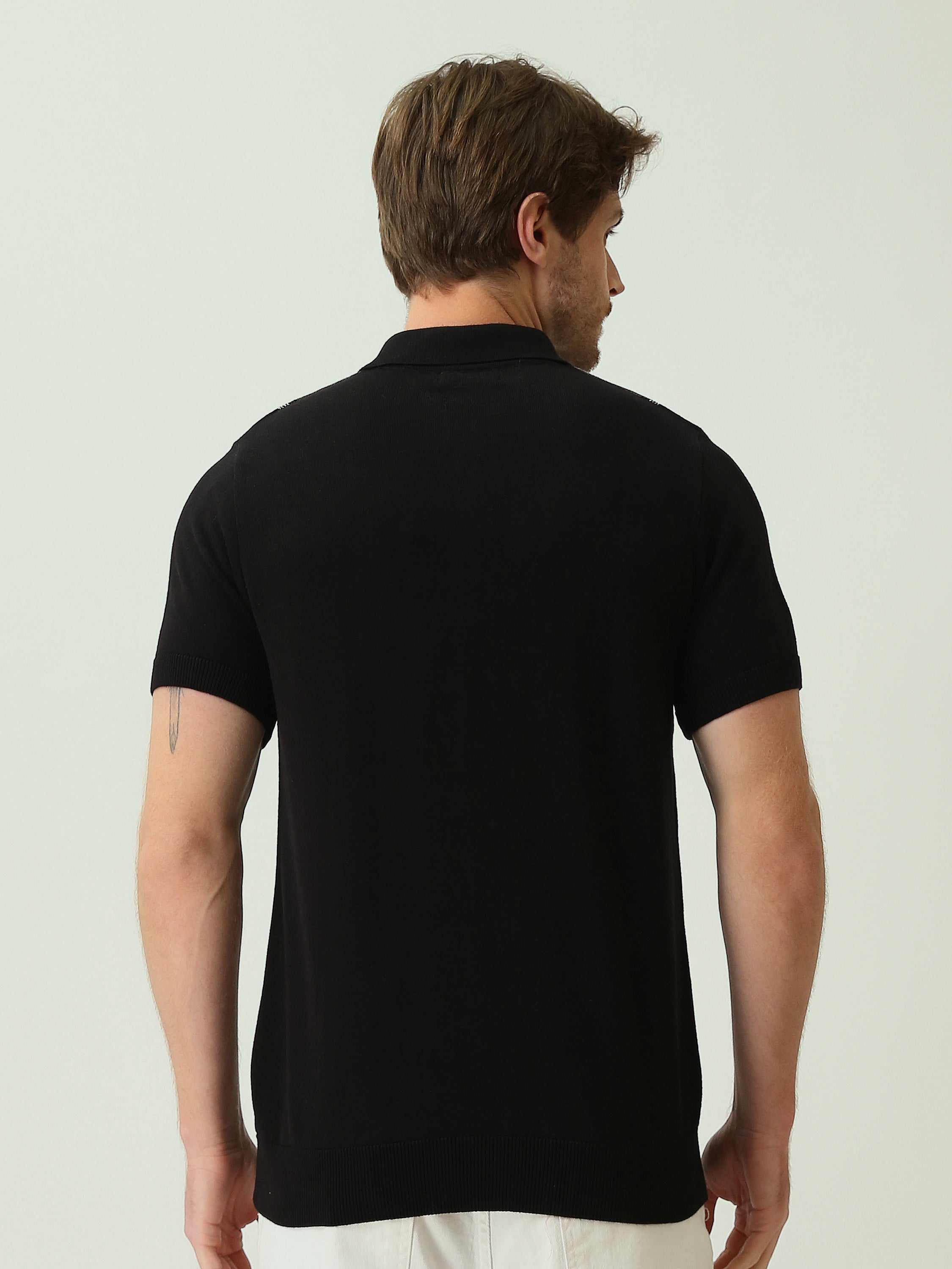 Polo Homme en Maille à Rayures Verticales - POS25SKMR21884TM1
