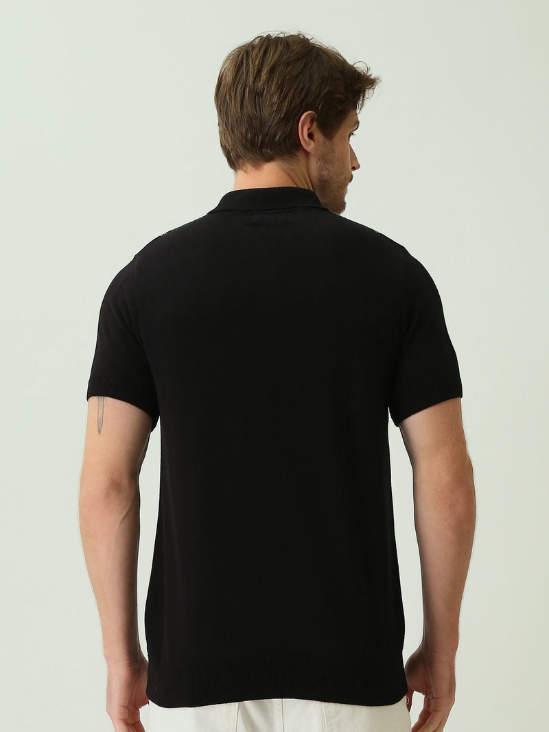 Polo Homme en Maille à Rayures Verticales - POS25SKMR21884TM1