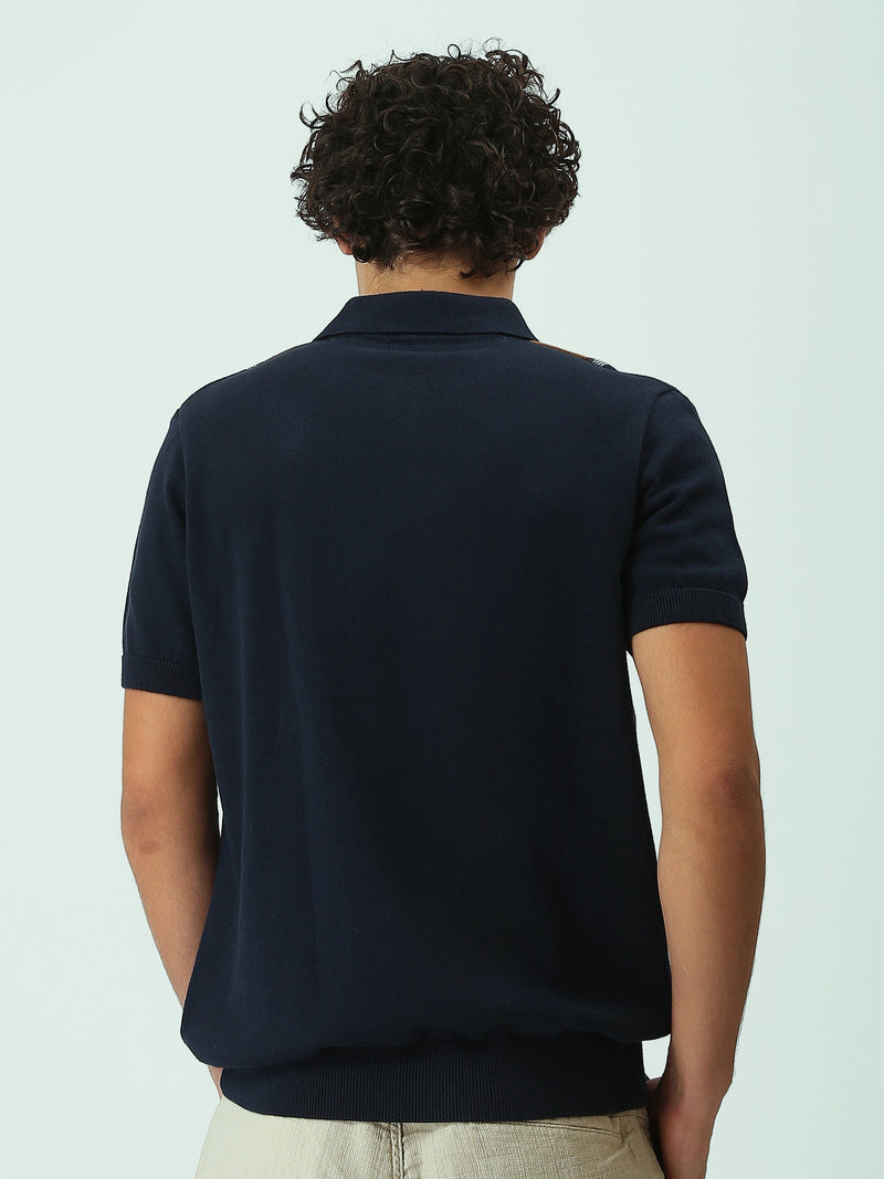 Polo Homme en Maille à Rayures Verticales - POS25SKMR21884TM1