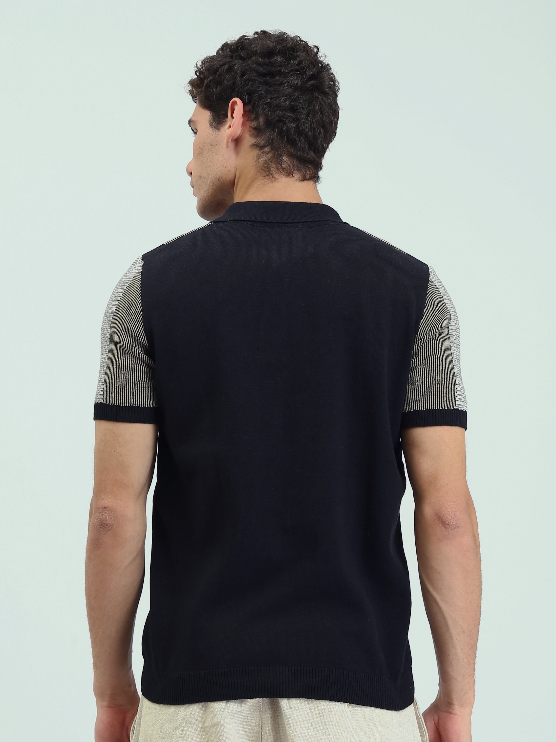 Polo Homme en Maille à Rayures Verticales - POS25SKMR21894TM1