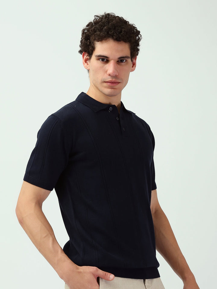 Polo Homme en Maille à Manches Courtes – Style Élégant - POS25SKMR21930TM1