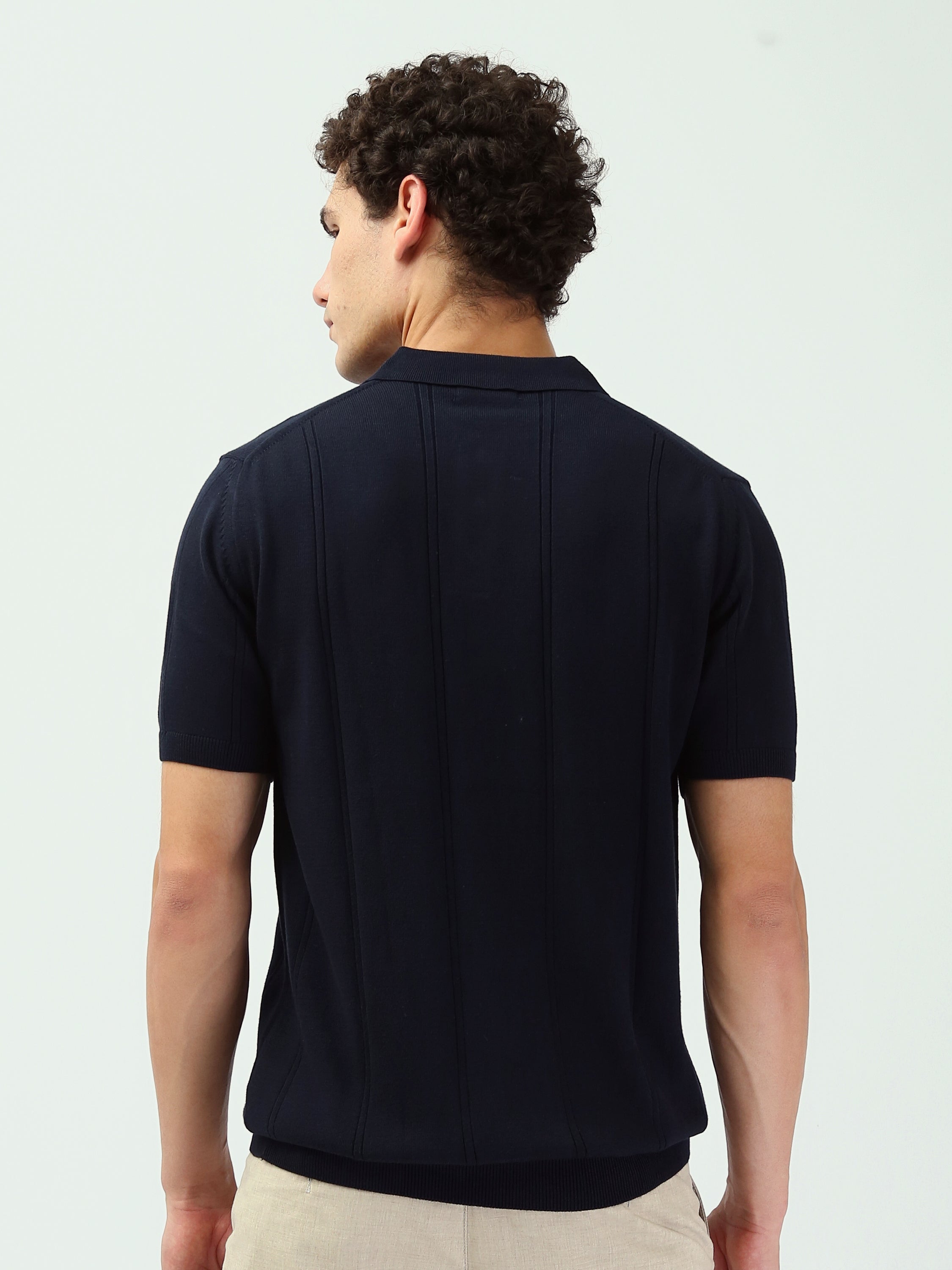 Polo Homme en Maille à Manches Courtes – Style Élégant - POS25SKMR21930TM1