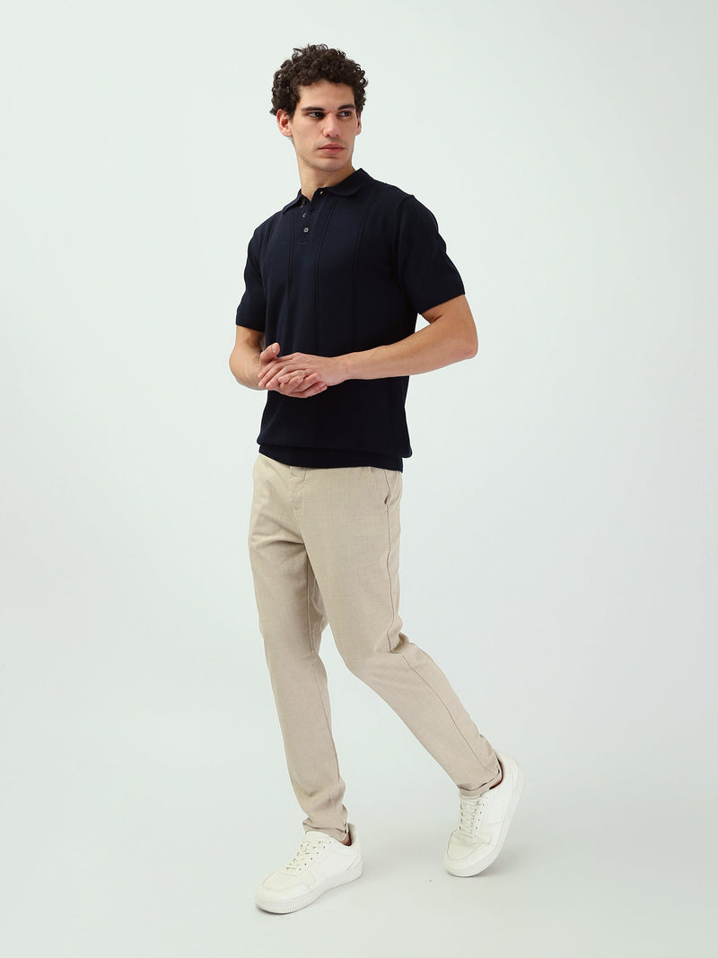 Polo Homme en Maille à Manches Courtes – Style Élégant - POS25SKMR21930TM1