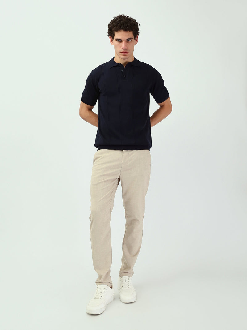 Polo Homme en Maille à Manches Courtes – Style Élégant - POS25SKMR21930TM1