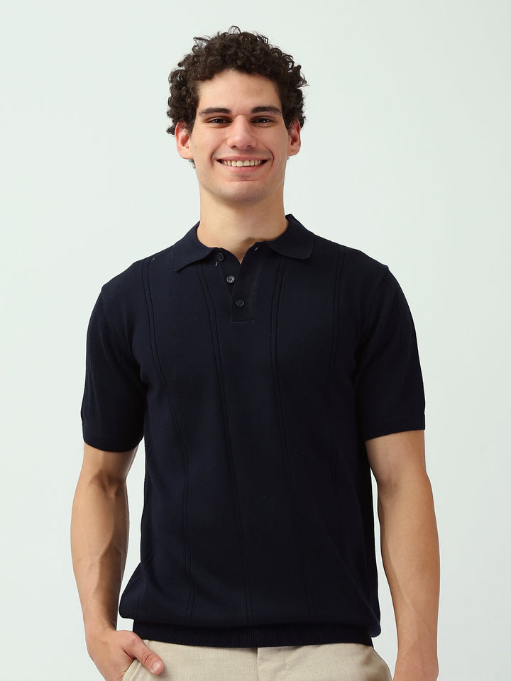 Polo Homme en Maille à Manches Courtes – Style Élégant - POS25SKMR21930TM1
