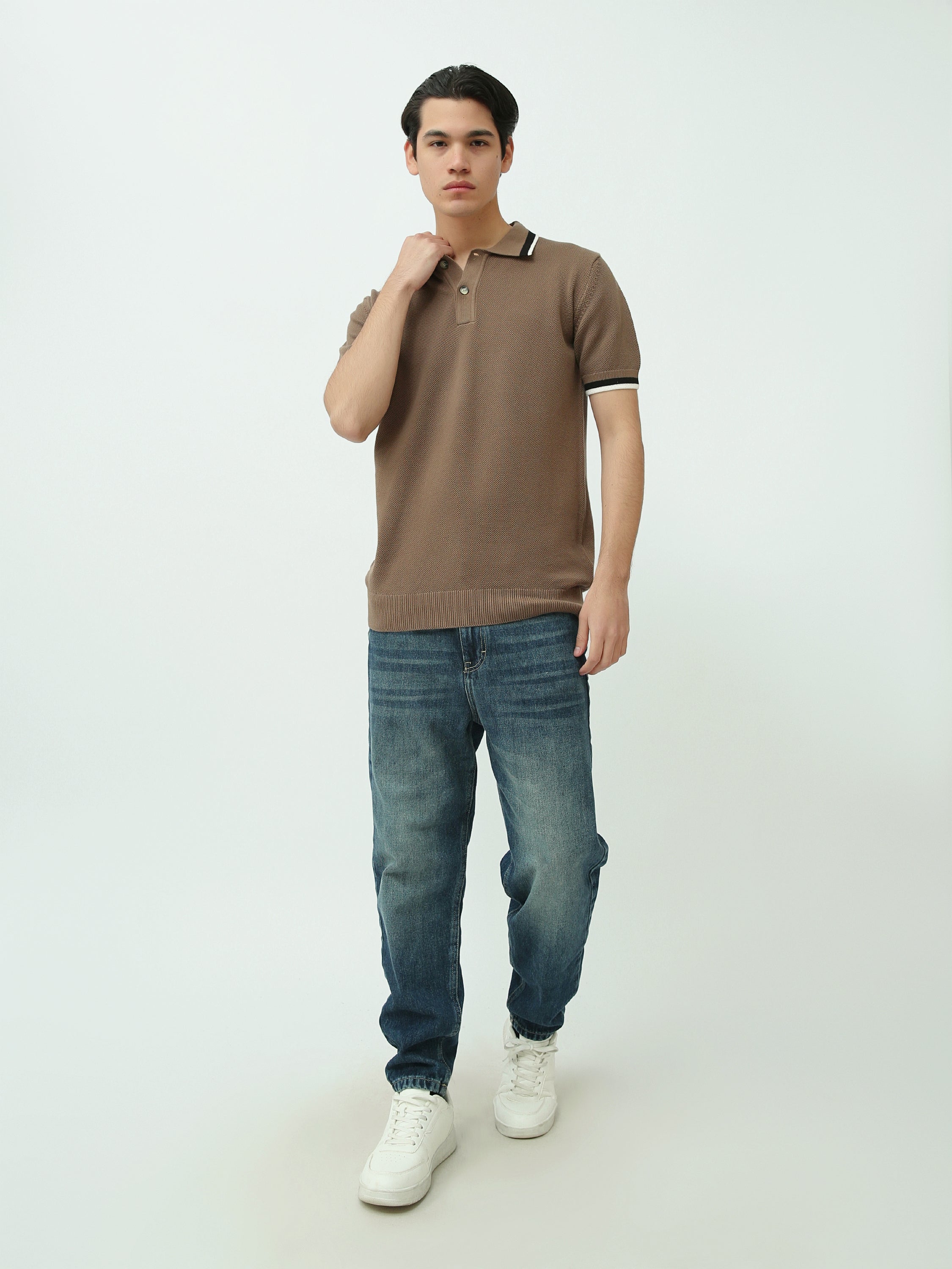 Polo Homme Off-White à Manches Courtes – Style Élégant Casual - POS25SKMR21931TM1