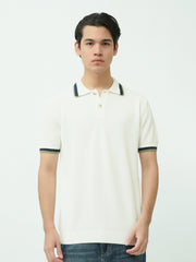 Polo Homme Off-White à Manches Courtes – Style Élégant Casual - POS25SKMR21931TM1