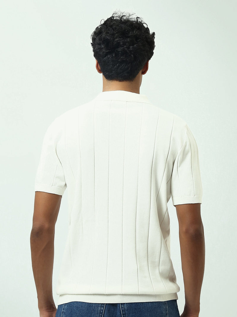 Polo Homme en Maille à Rayures Verticales – Style Élégant - POS25SKTR21933TM1