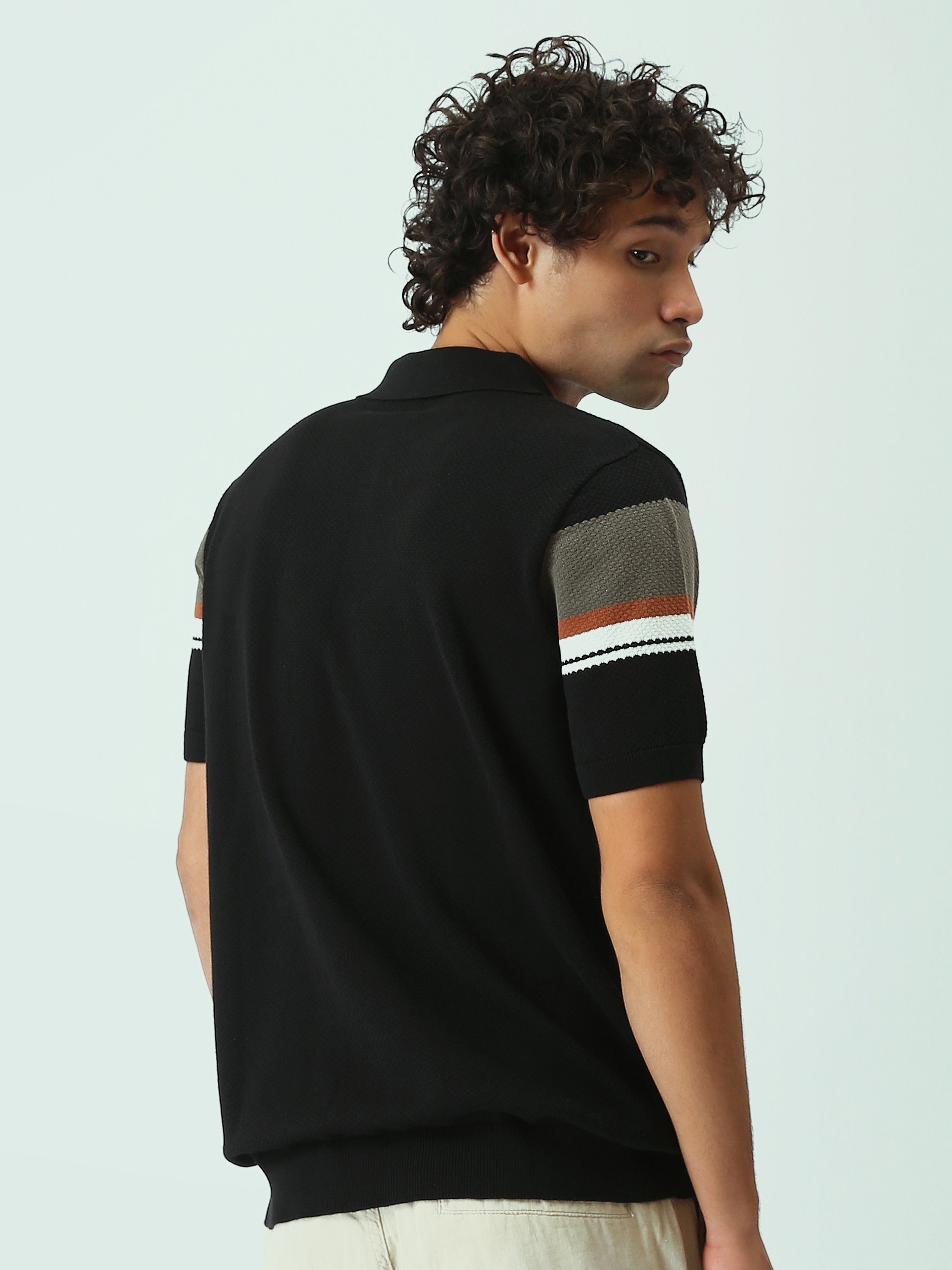 Polo Homme en Maille à Rayures – Style Casual Chic - POS25SKTR21935TM1