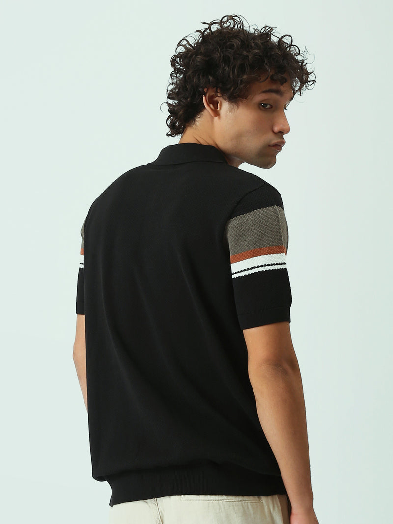 Polo Homme en Maille à Rayures – Style Casual Chic - POS25SKTR21935TM1