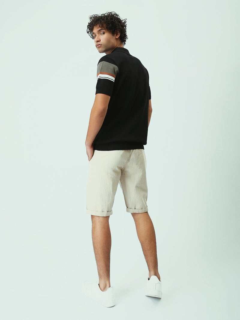 Polo Homme en Maille à Rayures – Style Casual Chic - POS25SKTR21935TM1